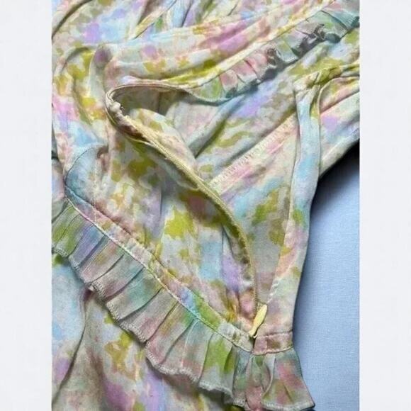 Kimchi Blue Watercolor Pastel Pleated Mini Dress – Size M – Dreamy Cottagecore - Picture 13 of 13